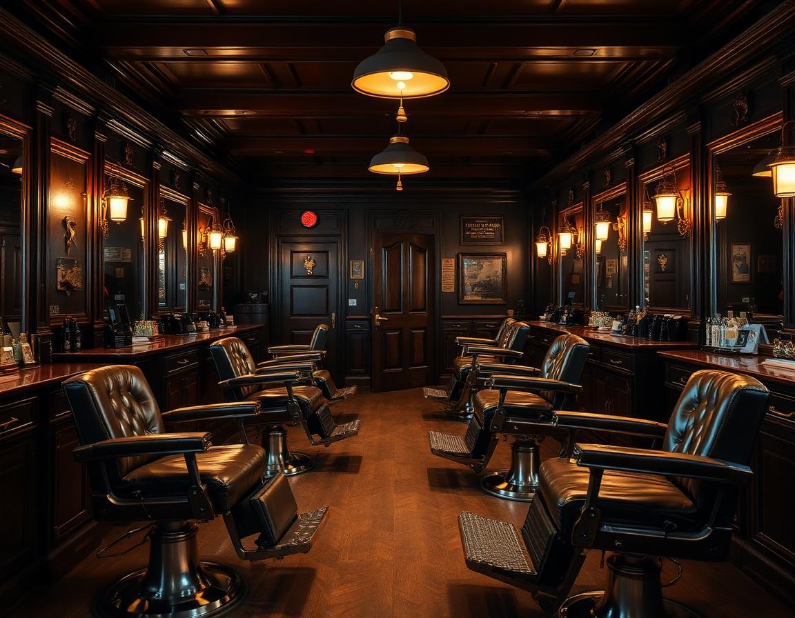 Vintage barbershop interior